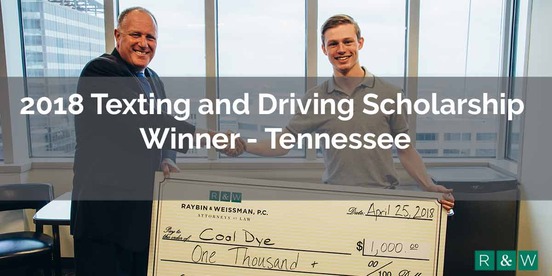 2018 Texting and Driving Scholarship Winner - Tennessee