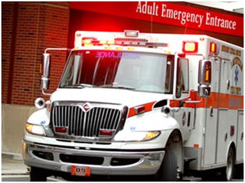 ambulance at emergency room